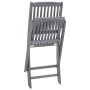 Folding garden chairs 4 pcs cushions solid acacia wood by vidaXL, Garden chairs - Ref: Foro24-3064583, Price: 202,98 €, Disco...