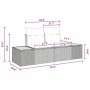 Conjunto de Comedor de Jardín con cojín 5 pcs Beige y gris