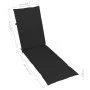 Garden lounger with footrest and cushion in solid acacia wood by vidaXL, Loungers - Ref: Foro24-3064021, Price: 136,58 €, Dis...