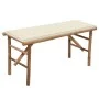 Banco de jardín plegable con cojín bambú 118 cm by vidaXL, garden benches - Ref: Foro24-3063851, Price: 82,22 €, Discount: %