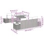 Conjunto de Comedor de Jardín con cojín 7 pcs Negro y Beige