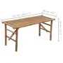 Banco de jardín plegable con cojín bambú 118 cm by vidaXL, garden benches - Ref: Foro24-3063851, Price: 82,22 €, Discount: %