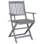 Klappbare Gartenstühle 2 Stück Kissen massives Akazienholz von vidaXL, Gartenstühle - Ref: Foro24-3064483, Preis: 132,57 €, R...