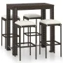 5-piece garden bar set and brown synthetic rattan cushions by vidaXL, Garden sets - Ref: Foro24-3064780, Price: 238,36 €, Dis...
