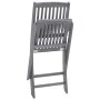 Folding garden chairs 4 pcs cushions solid acacia wood by vidaXL, Garden chairs - Ref: Foro24-3064580, Price: 206,38 €, Disco...