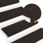 Stair mat 15 pcs dark brown punched fabric by vidaXL, Stair mats - Ref: Foro24-326187, Price: 42,74 €, Discount: %