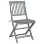 Folding garden chairs 2 pcs cushions solid acacia wood by vidaXL, Garden chairs - Ref: Foro24-3064537, Price: 127,09 €, Disco...