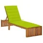 Lounger with solid acacia wood cushion by vidaXL, Loungers - Ref: Foro24-3064160, Price: 233,99 €, Discount: %