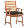 Garden dining chairs 3 pcs solid acacia wood and cushions by vidaXL, Garden chairs - Ref: Foro24-3064370, Price: 215,46 €, Di...