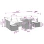 Conjunto de Comedor de Jardín con cojín 8 pcs Negro y Marrón