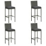 Garden bar set 5 pieces gray synthetic rattan cushions by vidaXL, Garden sets - Ref: Foro24-3064767, Price: 396,11 €, Discoun...