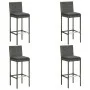 Gartenbar-Set, 5-teilig, graue Kissen aus synthetischem Rattan von vidaXL, Gartensets - Ref: Foro24-3064767, Preis: 389,85 €,...