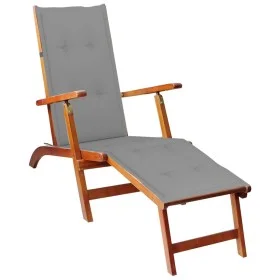 Gartenliege mit Fußstütze und Kissen aus massivem Akazienholz. von vidaXL, Liegen - Ref: Foro24-3064015, Preis: 136,55 €, Rab...