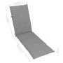 Tumbona de jardín con reposapiés y cojín madera maciza acacia de vidaXL, Tumbonas - Ref: Foro24-3064015, Precio: 139,34 €, De...