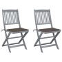 Klappbare Gartenstühle 2 Stück Kissen massives Akazienholz von vidaXL, Gartenstühle - Ref: Foro24-3064544, Preis: 151,29 €, R...