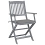 Klappbare Gartenstühle 4 Stück Kissen massives Akazienholz von vidaXL, Gartenstühle - Ref: Foro24-3064510, Preis: 186,69 €, R...