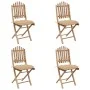 Klappbare Garten-Essgruppe mit Kissen, 5-teilig, Bambus von vidaXL, Gartensets - Ref: Foro24-3063978, Preis: 267,49 €, Rabatt: %