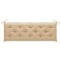 Banco de jardín con cojín madera maciza de acacia 157 cm de vidaXL, Bancos de jardín - Ref: Foro24-3064284, Precio: 188,92 €,...