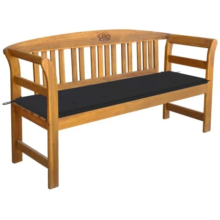 Garden bench with cushion solid acacia wood 157 cm by vidaXL, garden benches - Ref: Foro24-3064266, Price: 184,23 €, Discount: %
