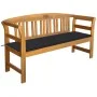 Garden bench with cushion solid acacia wood 157 cm by vidaXL, garden benches - Ref: Foro24-3064266, Price: 184,23 €, Discount: %