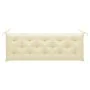 Banco de jardín con cojín madera maciza de acacia 157 cm de vidaXL, Bancos de jardín - Ref: Foro24-3064283, Precio: 177,40 €,...