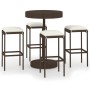 5-teiliges Gartenbar-Set und braune Kissen aus synthetischem Rattan von vidaXL, Gartensets - Ref: Foro24-3064761, Preis: 224,...