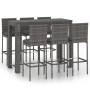 Gartenbarmöbel 7 Stk. PE-, Rattan- und Anthrazitkissen von vidaXL, Gartensets - Ref: Foro24-3064801, Preis: 552,20 €, Rabatt: %