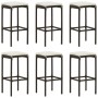 7-piece garden bar set and brown synthetic rattan cushions by vidaXL, Garden sets - Ref: Foro24-3064783, Price: 300,71 €, Dis...
