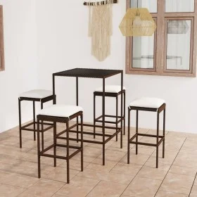 5-piece garden bar set and brown synthetic rattan cushions by vidaXL, Garden sets - Ref: Foro24-3064819, Price: 205,89 €, Dis...