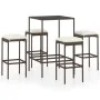 5-piece garden bar set and brown synthetic rattan cushions by vidaXL, Garden sets - Ref: Foro24-3064819, Price: 205,89 €, Dis...