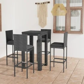 5-teiliges Garten-Barmöbel-Set und graue synthetische Rattankissen von vidaXL, Gartensets - Ref: Foro24-3064795, Preis: 396,2...