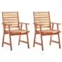 Garden dining chairs and cushions 2 units solid acacia wood by vidaXL, Garden chairs - Ref: Foro24-3064326, Price: 181,32 €, ...