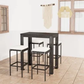 5-piece garden bar furniture set and black synthetic rattan cushions by vidaXL, Garden sets - Ref: Foro24-3064781, Price: 263...