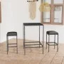 Garden table and high stools 3 pieces gray synthetic rattan by vidaXL, Garden sets - Ref: Foro24-3064818, Price: 148,71 €, Di...