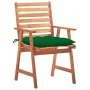 Sillas comedor de jardín 3 uds madera maciza acacia y cojines de vidaXL, Sillas de jardín - Ref: Foro24-3064367, Precio: 207,...