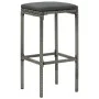 Garden table and high stools 3 pieces gray synthetic rattan by vidaXL, Garden sets - Ref: Foro24-3064818, Price: 148,71 €, Di...