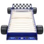 Cama con forma de coche de carreras para niños 90x200 cm azul