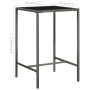 Gartentisch und Hochhocker 3 Stück graues synthetisches Rattan von vidaXL, Gartensets - Ref: Foro24-3064818, Preis: 150,31 €,...