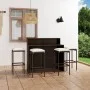 5-teiliges Garten-Barmöbel-Set und braune Kissen von vidaXL, Gartensets - Ref: Foro24-3064878, Preis: 324,68 €, Rabatt: %