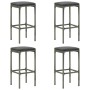 Garden table and high stools 5 pieces gray synthetic rattan by vidaXL, Garden sets - Ref: Foro24-3064821, Price: 207,73 €, Di...