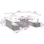 Conjunto de Comedor de Jardín con cojín 10 pcs Negro y Marrón