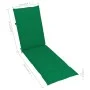 Garden lounger with footrest and cushion in solid acacia wood by vidaXL, Loungers - Ref: Foro24-3064019, Price: 136,58 €, Dis...