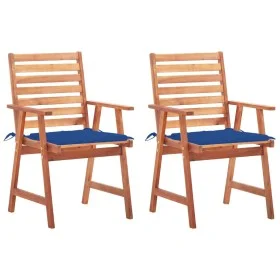 Garden dining chairs 2 units solid acacia wood and cushions by vidaXL, Garden chairs - Ref: Foro24-3064330, Price: 157,98 €, ...