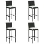 5-teiliges Garten-Barmöbel-Set und schwarze synthetische Rattankissen von vidaXL, Gartensets - Ref: Foro24-3064796, Preis: 44...
