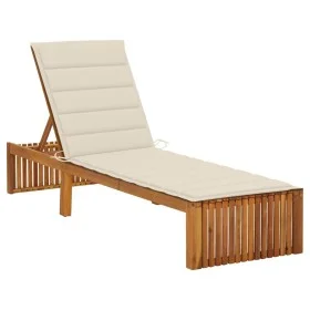 Lounger with solid acacia wood cushion by vidaXL, Loungers - Ref: Foro24-3064151, Price: 233,98 €, Discount: %