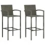 Garden table and high stools 3 pieces gray synthetic rattan by vidaXL, Garden sets - Ref: Foro24-3064838, Price: 203,95 €, Di...
