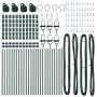 Poste de cerca 26 pcs Verde 3.2 x 3.2 x 120 cm Acero