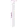 Poste de cerca 52 pcs Verde 3.2 x 3.2 x 120 cm Acero