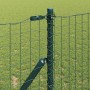 Poste de cerca 26 pcs Verde 3.2 x 3.2 x 150 cm Acero