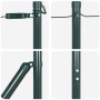 Poste de cerca 26 pcs Verde 3.2 x 3.2 x 150 cm Acero